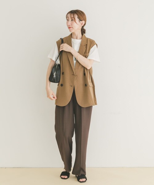 ITEMS URBANRESEARCH（アイテムズ アーバンリサーチ）の「ダブルブレストジレ（ベスト・レディース・CML/BLK・FREE）」の18枚目の写真