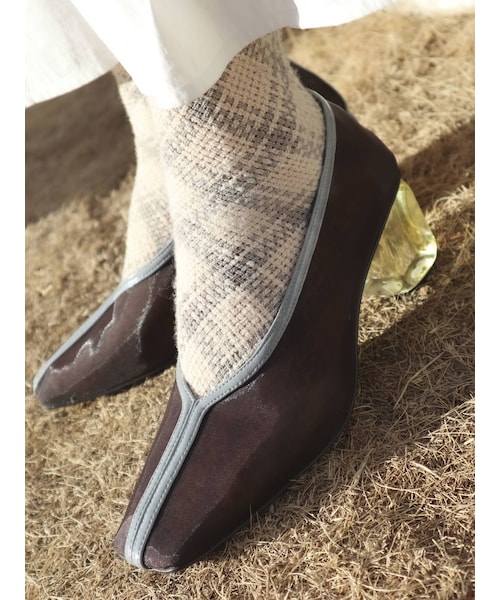 merry jenny（メリージェニー）の「エアリーパイピングパンプス（パンプス・レディース・アイボリー/アイスブルー/ブラウン・M/L）」の5枚目の写真