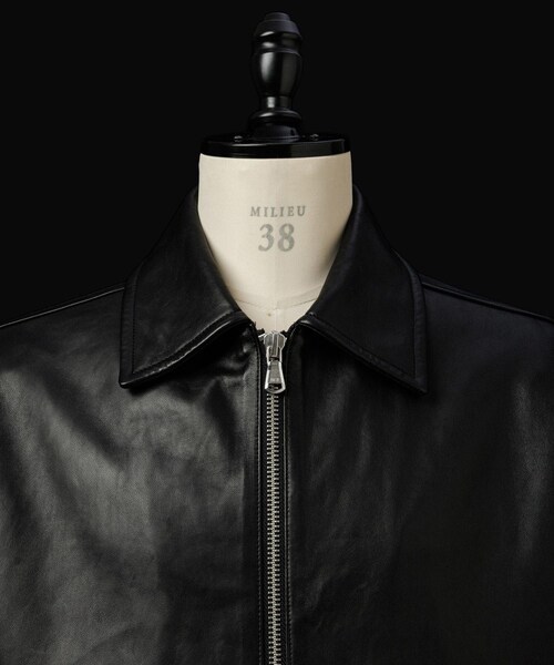 ADAM ET ROPE'（アダムエロペ）の「ラムレザー ジップアップ ブルゾン（ブルゾン・メンズ・ブラック・L/M）」の8枚目の写真