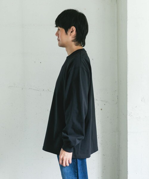 URBAN RESEARCH DOORS(アーバンリサーチドアーズ)の「10.5オンス ヘビーウェイトロングスリーブTシャツ(Tシャツ/カットソー・メンズ・WHITE/ASH GRAY/INK BLACK/PURPLE・M/L)」の18枚目の写真