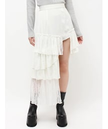 EVRIS | ミックスドッキングアシンメトリースカート(スカート)