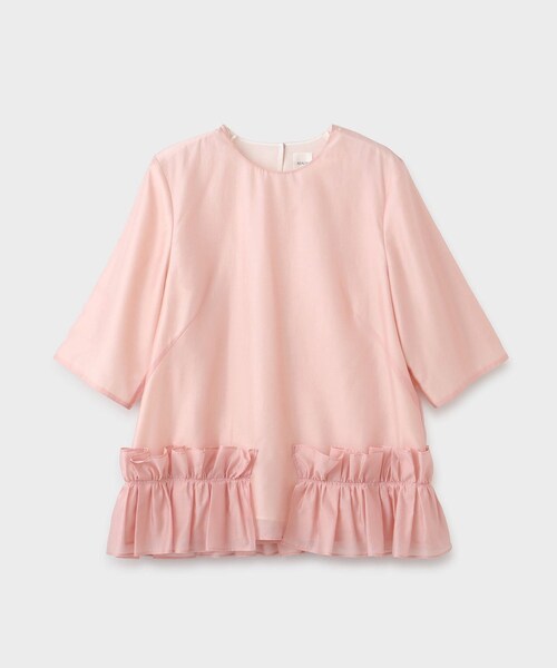 ROPE'（ロペ）の「【一部店舗限定】【REALM（レルム）】HALF SLEEVE BLOUSE｜裾フリルブラウス　26SS（シャツ/ブラウス・レディース・ブラック/ピンク・38）」の9枚目の写真