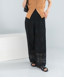 URBAN RESEARCH ROSSO WOMEN | パネルレースストレートイージーパンツ(その他パンツ)