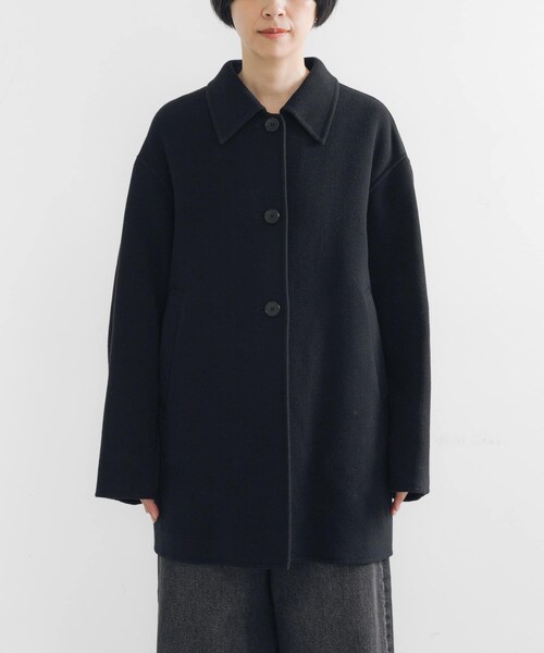URBAN RESEARCH（アーバンリサーチ）の「スーパー140ステンカラーリバーミドルコート（ステンカラーコート・レディース・BRICK/NAVY/BLACK・FREE）」の14枚目の写真