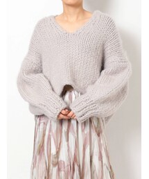 MERCURYDUO | クロップドハンドニット(ニット/セーター)