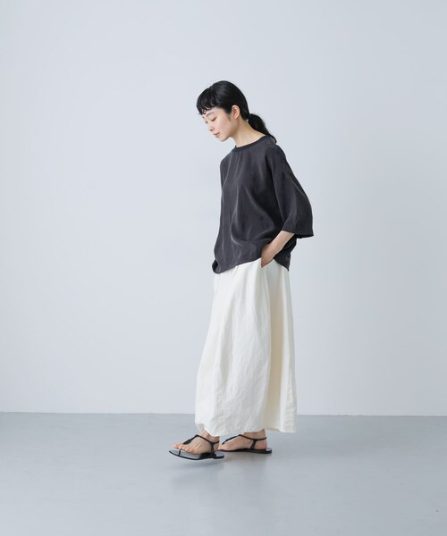 かぐれ（カグレ）の「キュプラプルオーバー（Tシャツ/カットソー・レディース・IVORY/NAVY/CHARCOAL・FREE）」の19枚目の写真