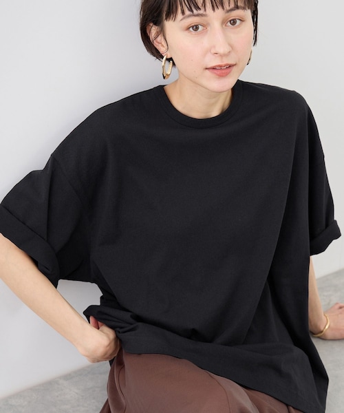 ROPE' PICNIC（ロペピクニック）の「【一部店舗限定】【Hanes × DODO JEAN】ビッグTシャツby THE DODO JEAN（Tシャツ/カットソー・レディース・ブラック/チャコール/ホワイト・F）」の2枚目の写真
