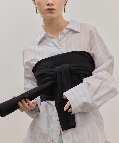 ADAM ET ROPE'（アダムエロペ）の「ボレロニットビスチェ（ベスト・レディース・ブラック/グレー・F）」の9枚目の写真