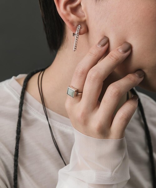 SMELLY（スメリー）の「SMELLY so’　square amazonite ring（リング・レディース・SL/GR・11）」の7枚目の写真