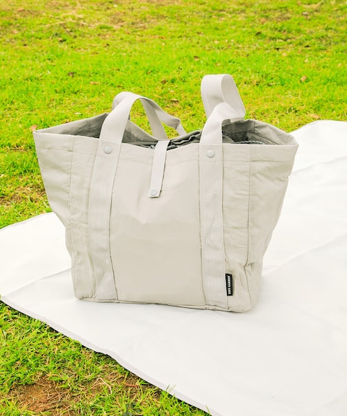 EKAL（エカル）の「TINY GARDEN PRODUCTS　パッカブルクールバッグ（トートバッグ・レディース・KHAKI/GRAY/ORANGE/BLACK・one）」の2枚目の写真