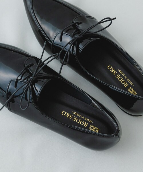 RODE SKO（ロデスコ）の「『MADE IN JAPAN』ポインテッドレースアップシューズ（ドレスシューズ・レディース・MOCHA/BLACK・36/37/38）」の4枚目の写真