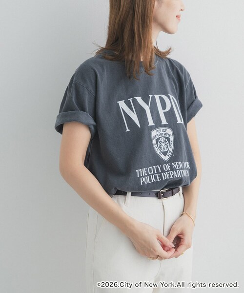 URBAN RESEARCH DOORS（アーバンリサーチドアーズ）の「『別注』GOOD ROCK SPEED×DOOS　NYC NYPD T-SHIRTS（Tシャツ/カットソー・レディース・ホワイト/ブラック/アッシュ/イエロー・One）」の12枚目の写真