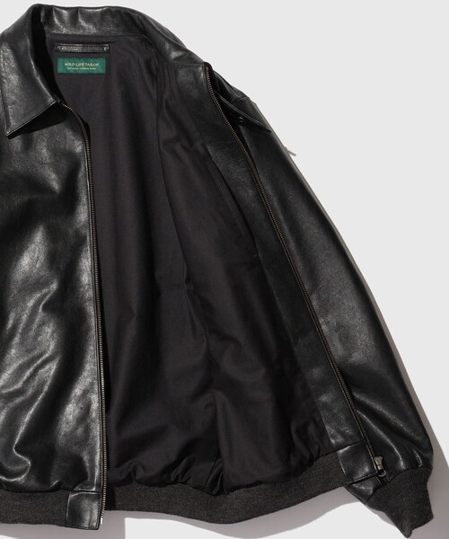 ADAM ET ROPE'(アダムエロペ)の「A-2 GOAT LEATHER BLOUSON(ライダースジャケット・メンズ・ブラック・L/M/S)」の12枚目の写真