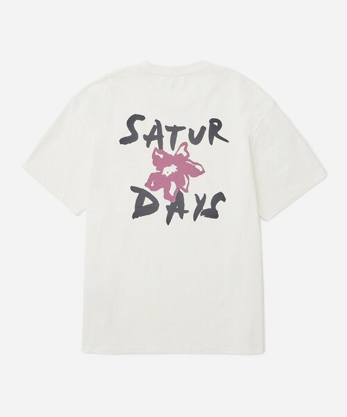 Saturdays NYC（サタデーズ ニューヨークシティ ）の「FLOWER RELAXED SS TEE（Tシャツ/カットソー・レディース・ブラック/オフホワイト/サックス・L/M/S/XL）」の4枚目の写真