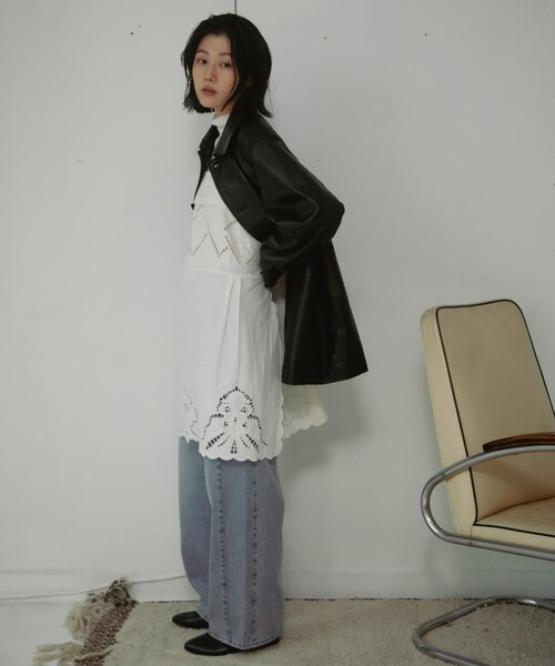 URBAN RESEARCH DOORS（アーバンリサーチドアーズ）の「Sheep Leather Jacket（その他アウター・レディース・BLACK・S/M）」の6枚目の写真