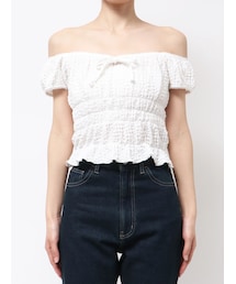 EMODA | LACE POINT OFF SHOUKDER TOP(Tシャツ/カットソー)
