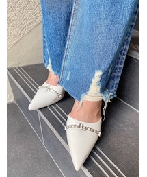 GYDA | GGチェーンポインテッドミュール(パンプス)