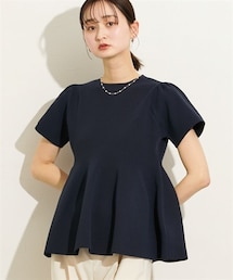 nissen | ペプラム半袖ニット(ニット/セーター)