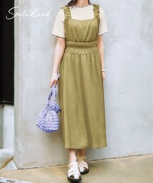 nissen | ＜大きいサイズ＞ カットソージャガードやわらかジャンパースカート(ワンピース)