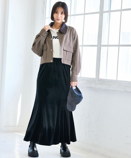 VIS(ビス)の「タンクソールサイドニットブーツ(ブーツ・レディース・ブラック/ブラウン・L/M/S)」の14枚目の写真