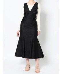 LAGUNAMOON | レースアップマーメイドデニムワンピース(ワンピース)