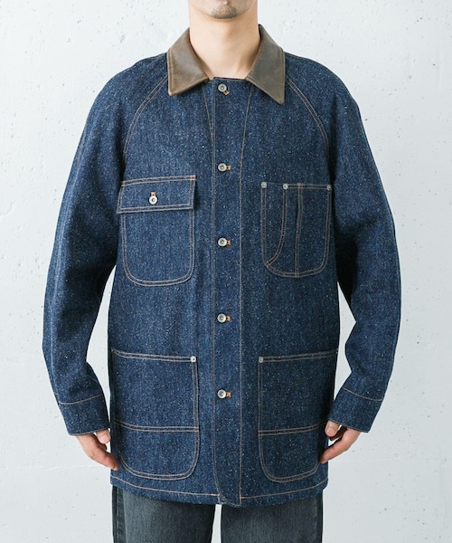 URBAN RESEARCH（アーバンリサーチ）の「Cale　コットンシルクデニムカバーオール（カバーオール・メンズ・Blue・3/4）」の6枚目の写真