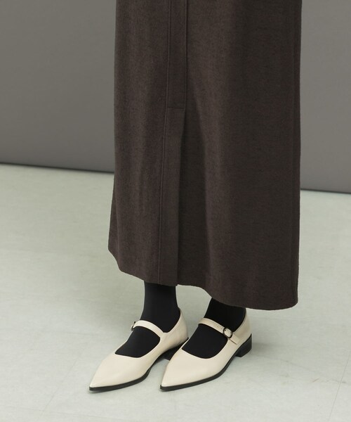 URBAN RESEARCH ROSSO（アーバンリサーチロッソ）の「ウール混ブークレストレートスカート（スカート・レディース・BLUE/CAMEL/CHARCOAL・36/38）」の17枚目の写真