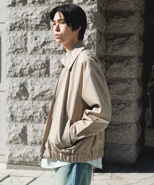 URBAN RESEARCH DOORS（アーバンリサーチドアーズ）の「ヘムシャーリング フルジップ ブルゾン（ブルゾン・メンズ・BEIGE/NAVY・M/L）」の15枚目の写真
