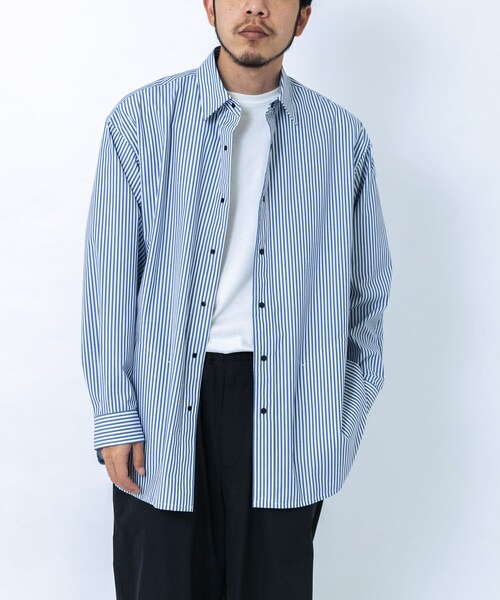 EKAL（エカル）の「エステネージュ ロングスリーブシャツ（シャツ/ブラウス・メンズ・サックス/ストライプ・M/L）」の6枚目の写真