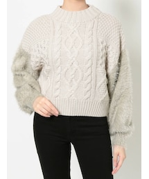 MURUA | MIXヤーンショートニット(ニット/セーター)