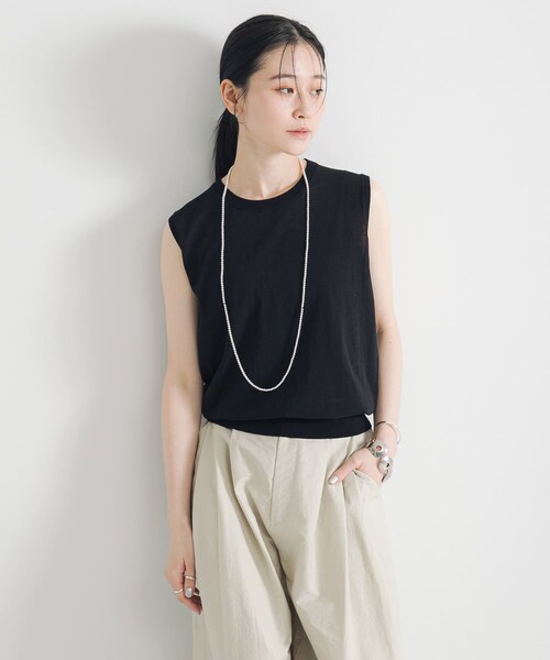 URBAN RESEARCH(アーバンリサーチ)の「UVカット加工ノースリーブニット(タンクトップ・レディース・BEIGE/BLACK/GRAY・FREE)」の10枚目の写真