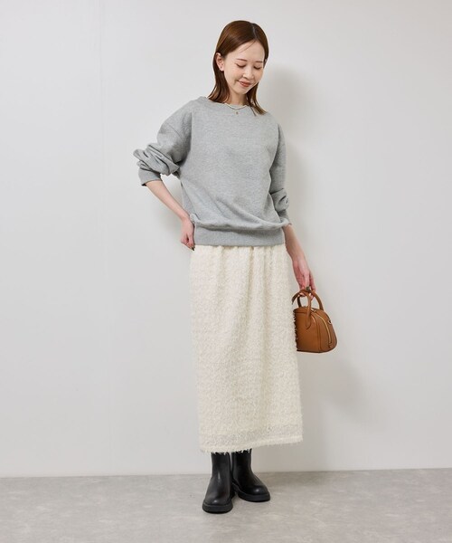 ROPE' PICNIC（ロペピクニック）の「2WAYボートネックスウェット/リンクコーデ（スウェット・レディース・ブラック/ライトグレー/キナリ・F）」の21枚目の写真