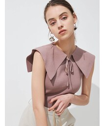 MERCURYDUO | 総針セーラーカラーニット(ニット/セーター)