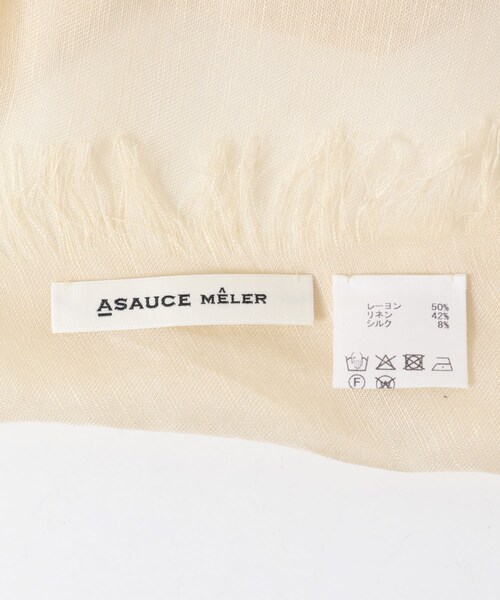RODE SKO（ロデスコ）の「ASAUCE MELER　リネンモダールシルクメランジュソリッド ストール（ストール/ショール・レディース・Silver/BkCcl/Semolina・One）」の18枚目の写真