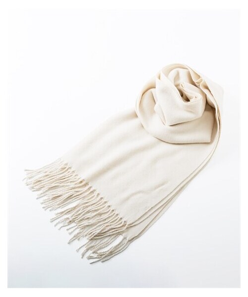 nissen（ニッセン）の「PAGE ONE（ページワン）無地大判マフラー（マフラー・メンズ・アイボリー/ブラッドオレンジ/ブラック/杢ライトグレー/ペールブルー・Y）」の6枚目の写真