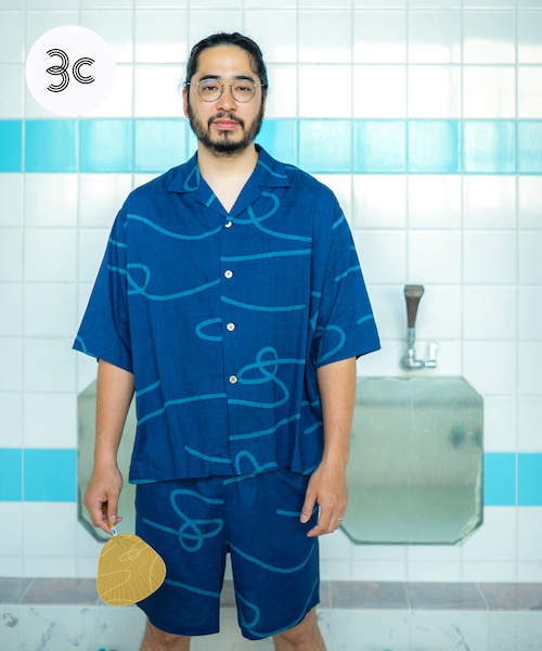 URBAN RESEARCH（アーバンリサーチ）の「SENTO-GRASHI　「ゆ」 shirts（シャツ/ブラウス・メンズ・BRN×Y.BRN/BLU×L.BLU・M/L/L/XL）」の2枚目の写真