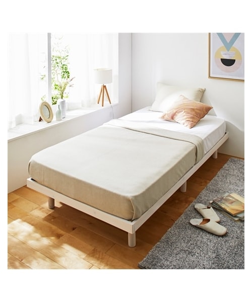 nissen（ニッセン）の「高さが変えられる天然木パイン材すのこベッド（家具・メンズ・ナチュラル/ブラウン/ホワイトウォッシュ・1=シングルフレームのみ/2=セミダブルフレームのみ/3=ダブルフレームのみ/4=シングル ポケットコイルマット付/5=セミダブル ポケットコイルマット付/6=ダブル ポケットコイルマット付）」の5枚目の写真