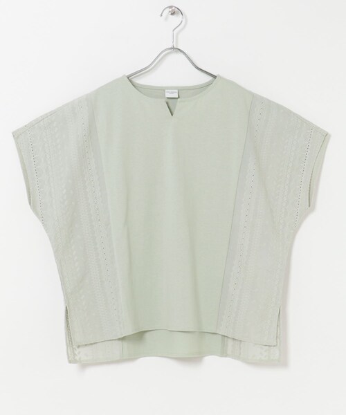URBAN RESEARCH DOORS(アーバンリサーチドアーズ)の「サイドレース刺繍切替プルオーバー(その他トップス・レディース・OFF/MINTGRAY/NAVY・Free)」の7枚目の写真