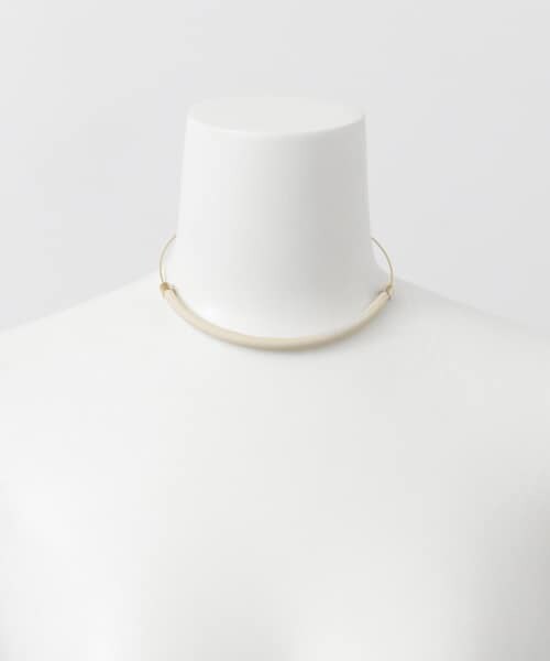 SENSE OF PLACE by URBAN RESEARCH（センスオブプレイスバイアーバンリサーチ）の「レザーカバーメタルチョーカー∴（ネックレス・レディース・IVORY・-0）」の3枚目の写真