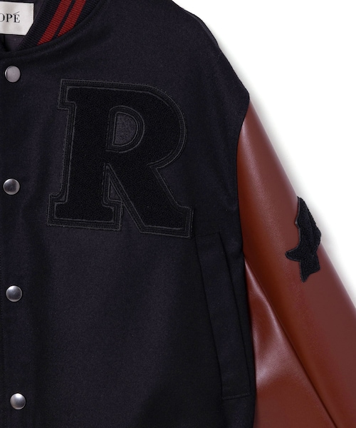 ROPE'（ロペ）の「カシミヤ混フラノショートスタジャン（スタジャン・レディース・ブラック・F）」の6枚目の写真