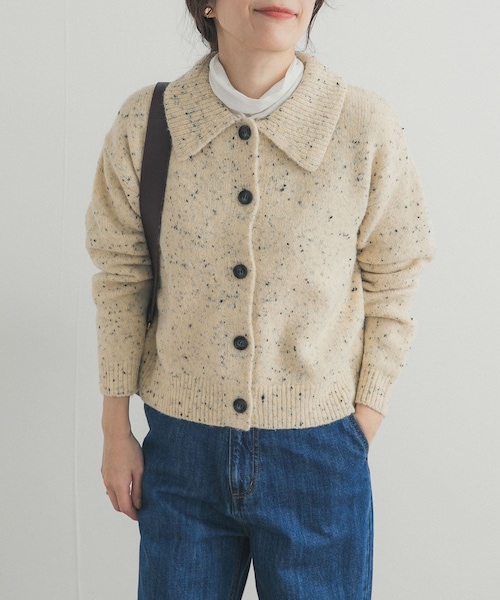 URBAN RESEARCH DOORS（アーバンリサーチドアーズ）の「ネップヤーンカーディガン（カーディガン/ボレロ・レディース・BEIGE/GRAY・Free）」の2枚目の写真