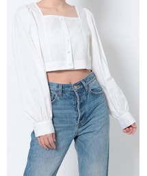 jouetie | スクエアネックショートブラウス(シャツ/ブラウス)