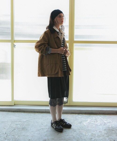 URBAN RESEARCH（アーバンリサーチ）の「『UR TECH』ベロアボーダーラガーシャツ（Tシャツ/カットソー・レディース・CHERRY RED/GRAY・FREE）」の5枚目の写真