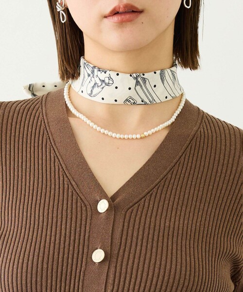 ROPE'（ロペ）の「ROPE' リバイバルシルクタイスカーフ/26AW（バンダナ/スカーフ・レディース・オフホワイト/カーキ/オレンジ・F）」の20枚目の写真