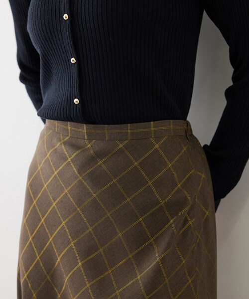 ROPE'(ロペ)の「【J'aDoRe・一部店舗限定サイズ】ラメチェックマーメイドスカート/セットアップ対応・イージーケア(スカート・レディース・ブラウン系・36/38)」の10枚目の写真