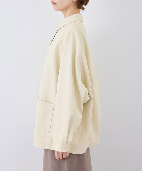 ROPE' PICNIC(ロペピクニック)の「【emur/エミュール・J'aDoRe限定】シンセティックレザージャケット(その他アウター・レディース・ブラック/ベージュ系・38)」の21枚目の写真