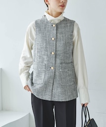 URBAN RESEARCH | ノーカラーツイードジレ(その他アウター)