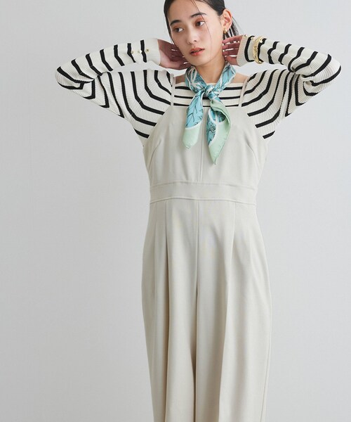 VIS（ビス）の「セットアップサロペット【洗える】（サロペット/オーバーオール・レディース・ブラック/キナリ・F）」の15枚目の写真