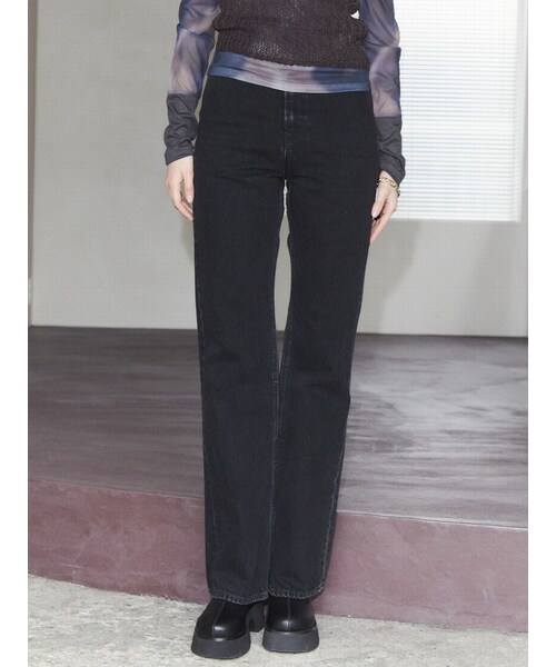 EMODA（エモダ）の「【VEQUM】BECK FULL FLARE JEANS（その他・レディース・ブラック/アイスブルー/ブラウン・24/25/26）」の9枚目の写真