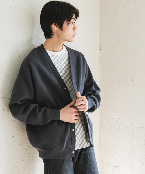 URBAN RESEARCH DOORS（アーバンリサーチドアーズ）の「『UR TECH Renew Knit』Vネックカーディガン（カーディガン/ボレロ・メンズ・GRAY/CHARCOAL/LIGHTBROWN・M/L）」の22枚目の写真